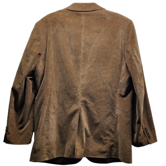 Saddlebred Blazer Mens Size 44R Brown Corduroy Two Button Sport Coat Suit Jacket - Picture 4 of 10